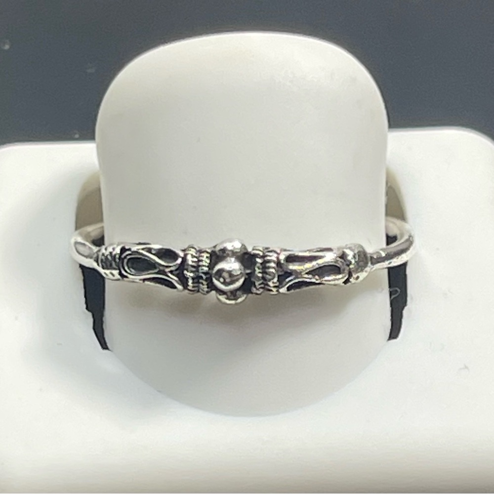 Solid 925 Silver Boho Ring Size 9 - image 4